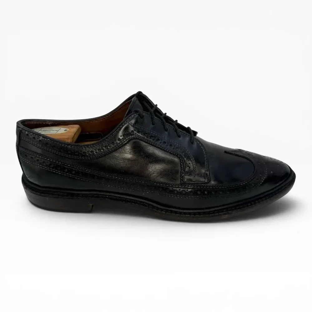 Allen Edmonds MacNeil Black Leather Wingtip Derby Dress Shoes Men’s Size 11.5B